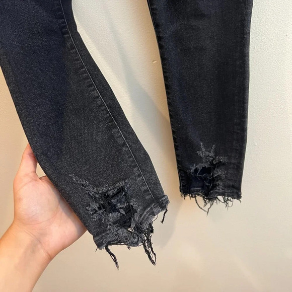 AGOLDE Sophie Crop Classic Distressed Ankle Mid Rise Skinny Jeans Women's 29 - Picture 4 of 9